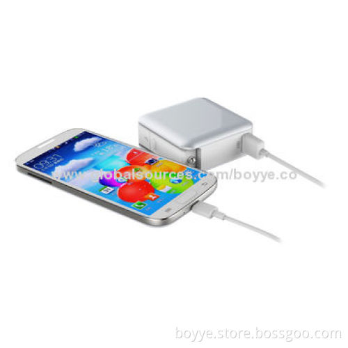 Car Charger/Portable Power Bank, 2-in-1 with USB 5V/1,000mA Output Current